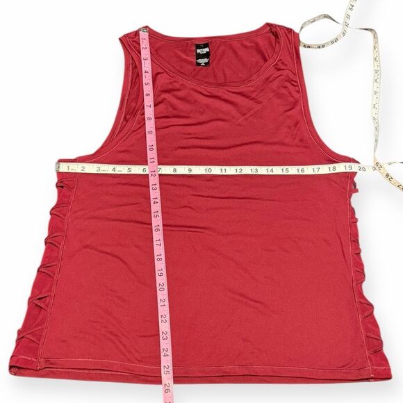 VICTORIA’S SECRET VICTORIA SPORT VSX Women’s Red Crisscross Side Tank Top Size L - Picture 5 of 5